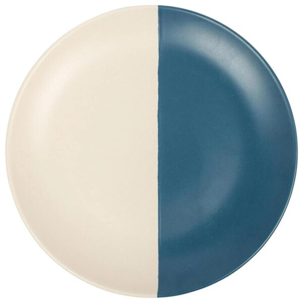 1x Navy 26.5cm Dipped Stoneware Dinner Plate Coloured Ceramic Dinnerware Dish