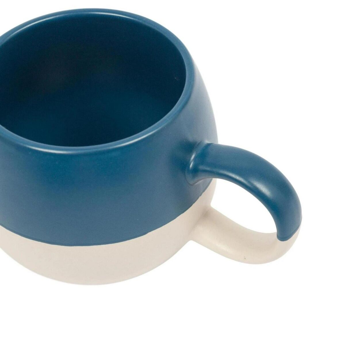 1x Navy 340ml Dipped Stoneware Sphere Mug Ceramic Glaze Coffee Tea Cups Set - Image 4