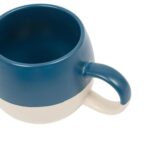 1x Navy 340ml Dipped Stoneware Sphere Mug Ceramic Glaze Coffee Tea Cups Set - Image 4