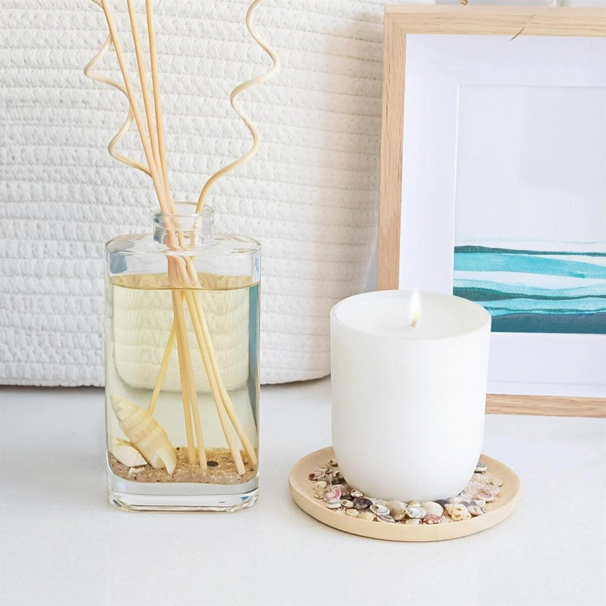 1x Nicola Spring White Soy Wax Scented Candle 130g Coconut and Lime Aromatherapy - Image 6