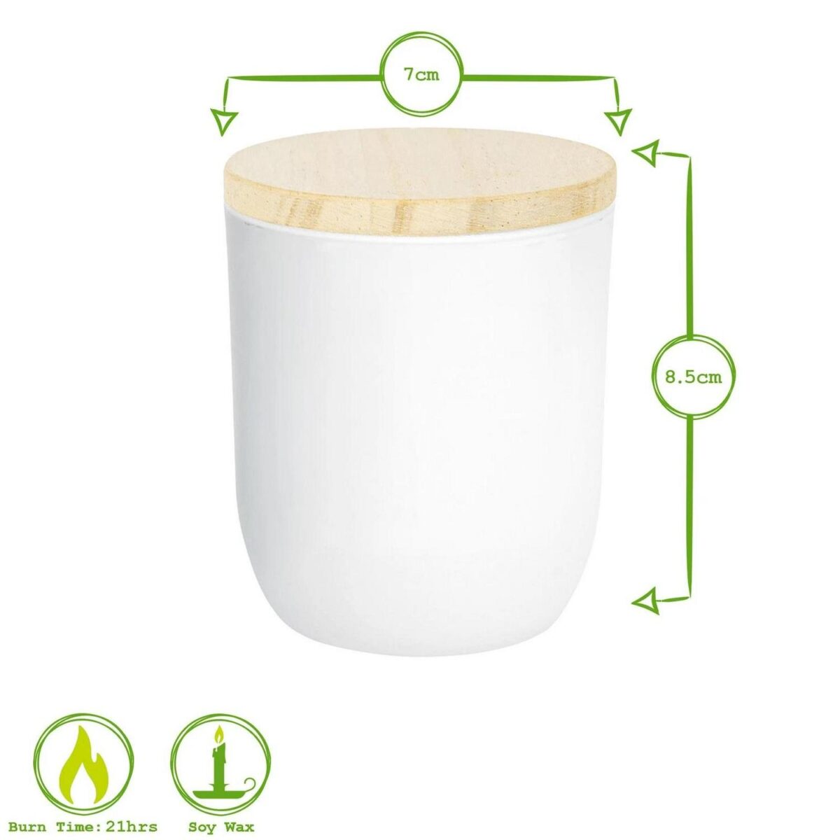 1x Nicola Spring White Soy Wax Scented Candle 130g Coconut and Lime Aromatherapy - Image 3