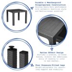 1x Noble Square Rattan Effect Garden Dining Table 90cm x 90cm Anthracite - Image 2