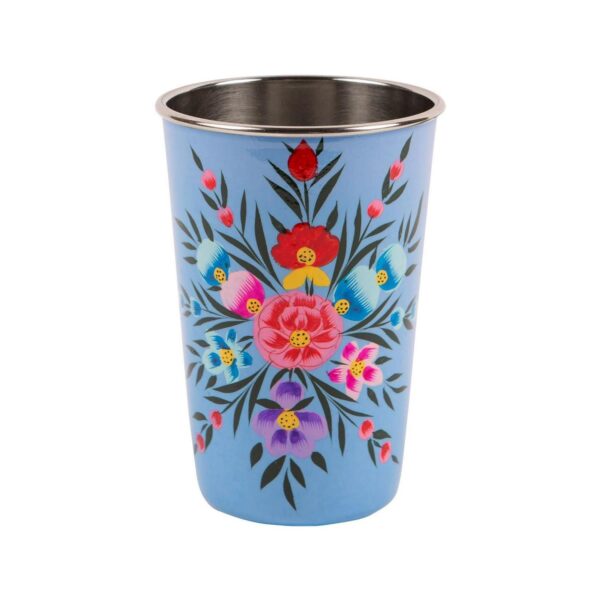 1x Ocean Pansy 400ml Stainless Steel Picnic Tumbler Reusable Party BBQ Set