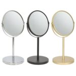 1x Pedestal Mirror 18.5cm x 34.5cm Bathroom Table Makeup Vanity Shaving