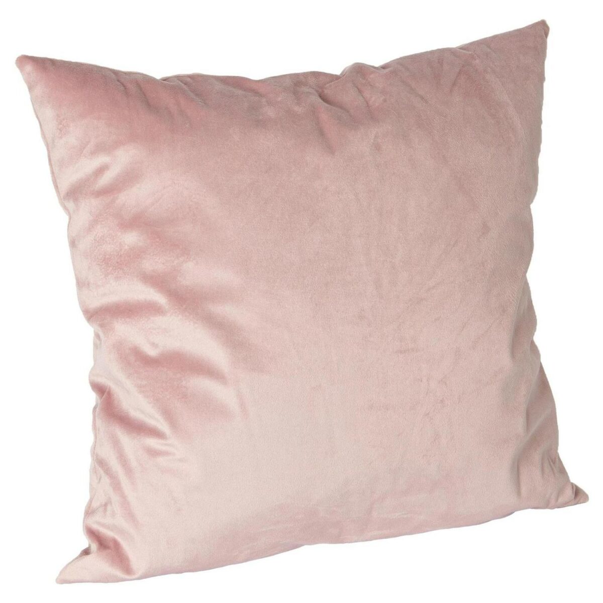 1x Pink 55cm x 55cm Square Velvet Cushion Large Scatter Cushions with Cover - Image 1