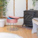 1x Pink/Silver H45 x D36cm Round Velvet Storage Footstool Ottoman Stool Seat - Image 6