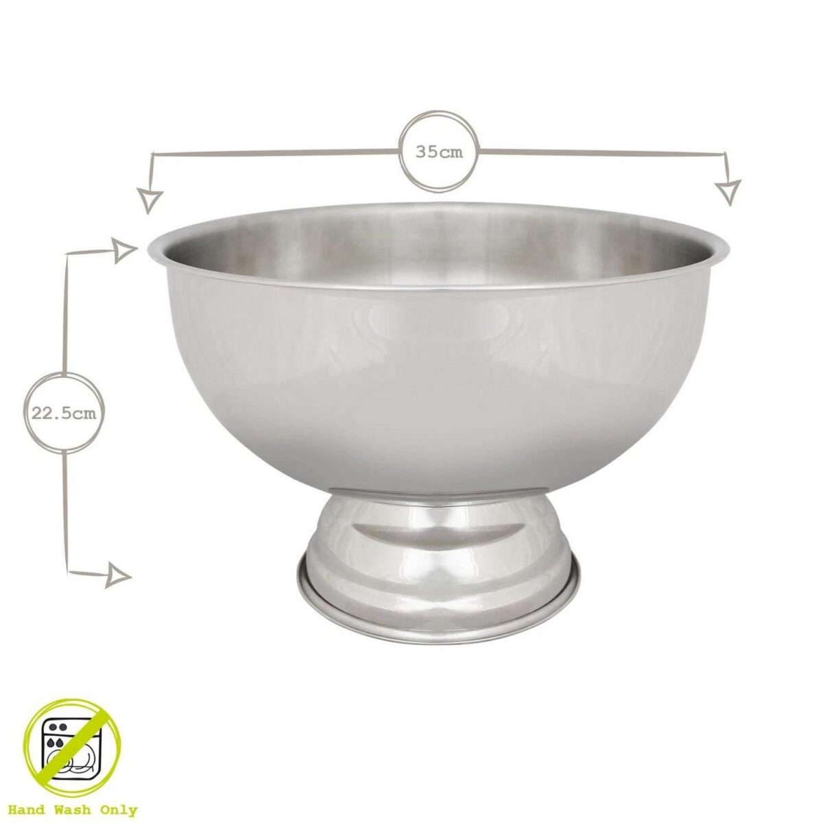 1x Plain Stainless Steel Champagne Ice Bucket 35cm Bar Wine Bottle Cooler - Image 3