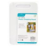 1x Plastic Chopping Board 30cm x 20cm White Large Kitchen Food Cutting Boards