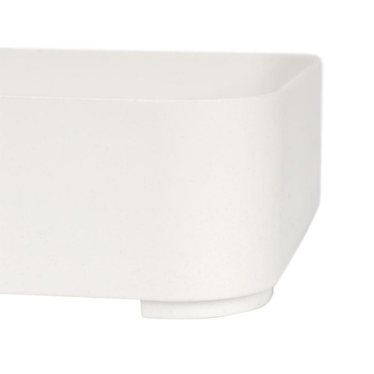 1x Plastic Stackable Storage Bin 15cm x 15cm x 5cm White Kitchen Office School - Image 2