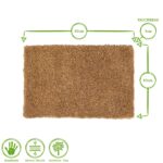 1x Premium Handmade Coir Door Mat 90cm x 60cm Large Heavy-Duty Kitchen Barrier - Image 3