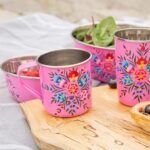 1x Raspberry Pansy 450ml Stainless Steel Picnic Camping Mug Tea Coffee Cups - Image 5