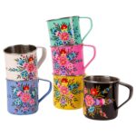 1x Raspberry Pansy 450ml Stainless Steel Picnic Camping Mug Tea Coffee Cups - Image 4
