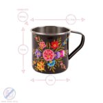 1x Raspberry Pansy 450ml Stainless Steel Picnic Camping Mug Tea Coffee Cups - Image 3