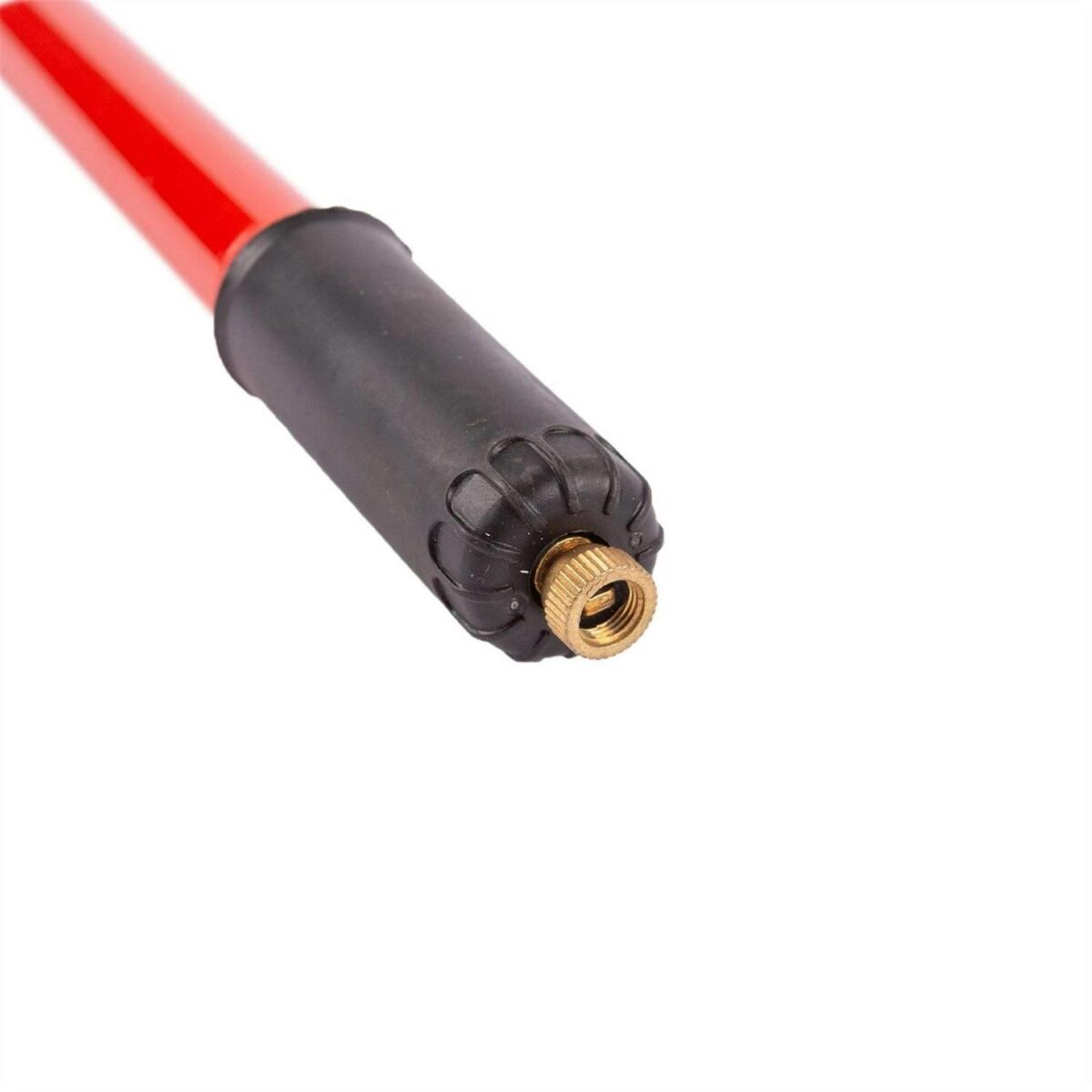 1x Red 35.5cm Traditional Bike Pump Mini Bicycle Tyre Ball Hand Air Valve - Image 2