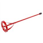 1x Red 8cm x 40cm x 6.8mm Metal Paint Mixer Decorating Cement Drill Paddle