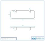 1x Rounded Floating Glass Bathroom Shelf 40cm Clear/Chrome Shower Storage Rack - Image 6
