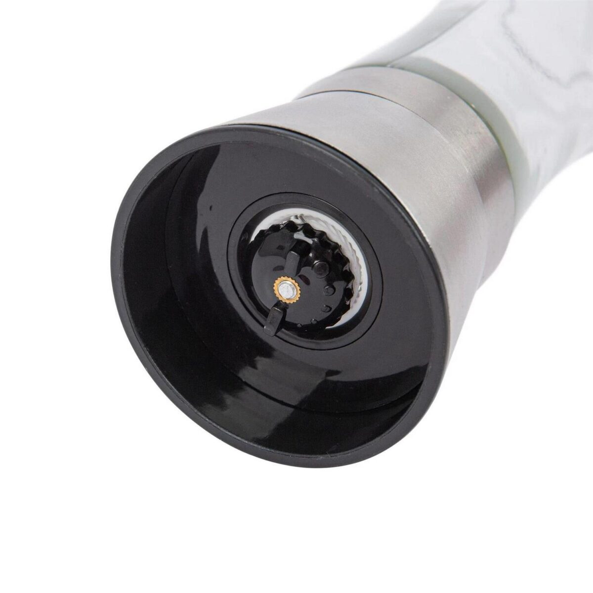 1x Silver 180ml Stainless Steel Salt and Pepper Mill Manual Kitchen Spice Grinder - Image 2