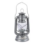 1x Silver 25cm Metal Paraffin Hurricane Lantern Vintage Camping Storm Oil Lamp