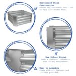 1x Silver 90cm x 90cm Square Galvanised Steel Raised Garden Bed Planter Box - Image 2