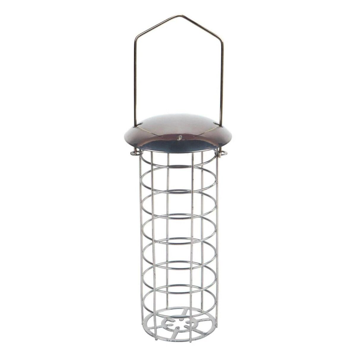 1x Silver Deluxe Metal Fatball Bird Feeder Hanging Garden Wild Feeding Station - Image 1