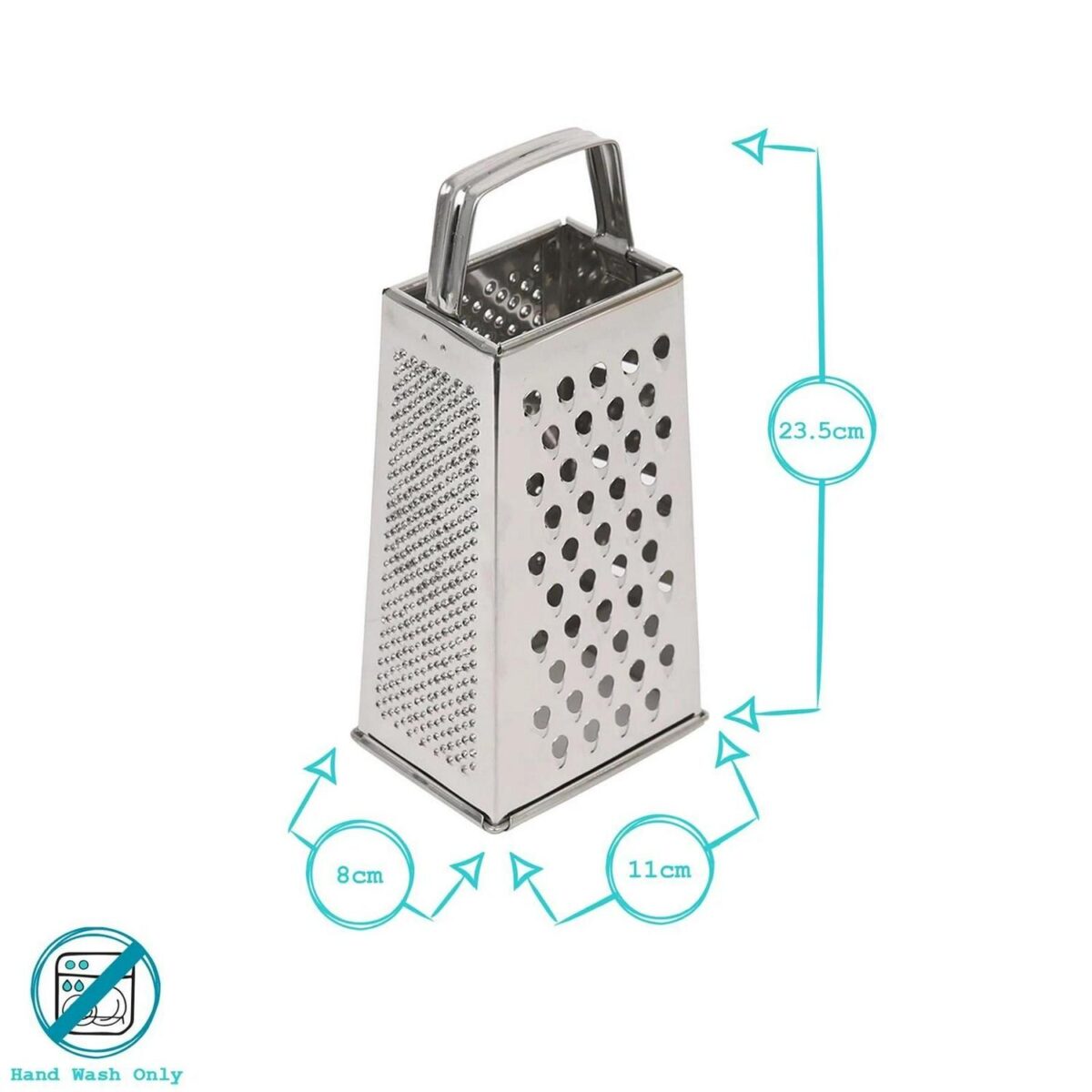 1x Stainless Steel Box Grater Kitchen Hand Cheese Vegetable Food Slicer Shredder - Image 3
