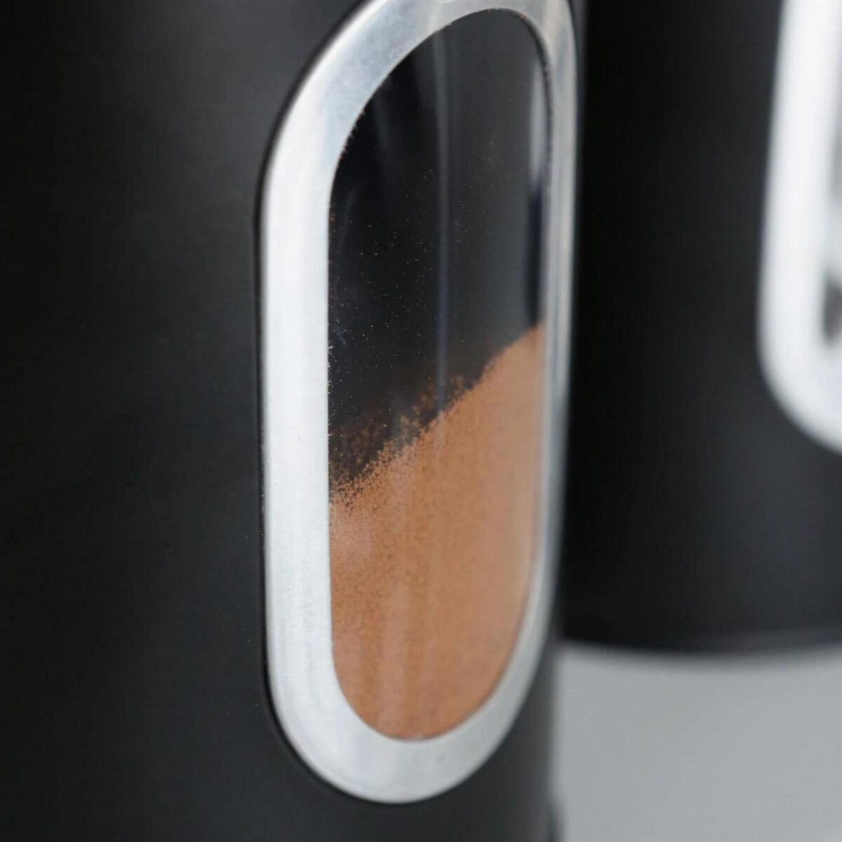 1x Stainless Steel Food Storage Container with Window Black Kitchen Coffee Jar - Image 7