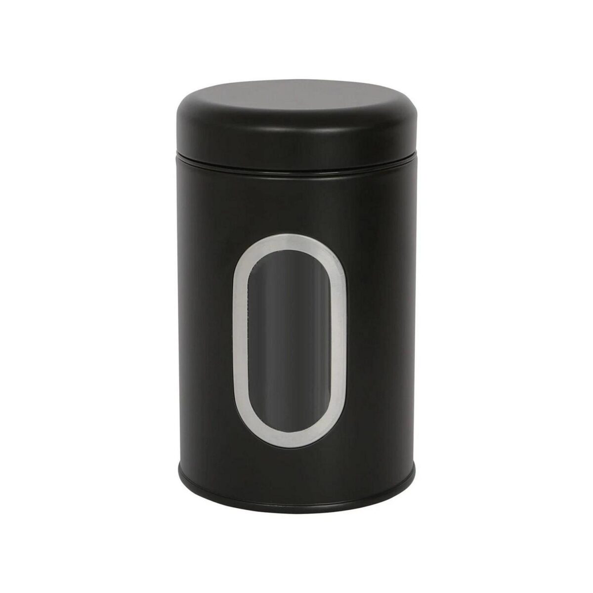 1x Stainless Steel Food Storage Container with Window Black Kitchen Coffee Jar - Image 1