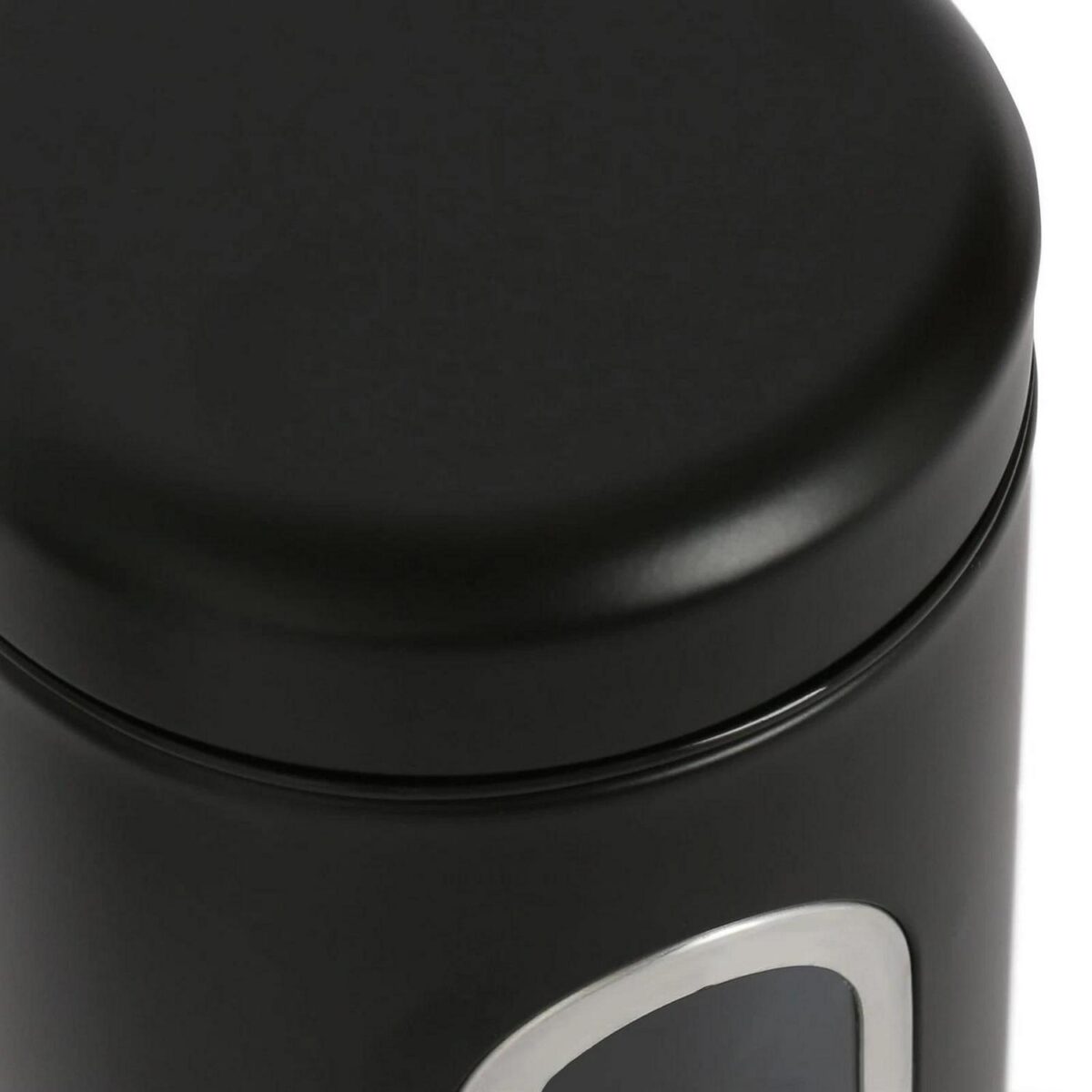 1x Stainless Steel Food Storage Container with Window Black Kitchen Coffee Jar - Image 4