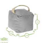 1x Weighted Door Stop Velvet Cube Doorstop Heavy Fabric Door Stopper Grey - Image 3