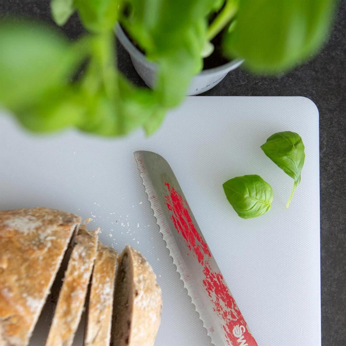 1x White 45cm x 30cm Plastic Chopping Board Kitchen Food Cutting Boards - Image 7