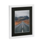 1x White 8 x 10 Photo Frame with Black 5 x 7 Mount Picture Wall Décor