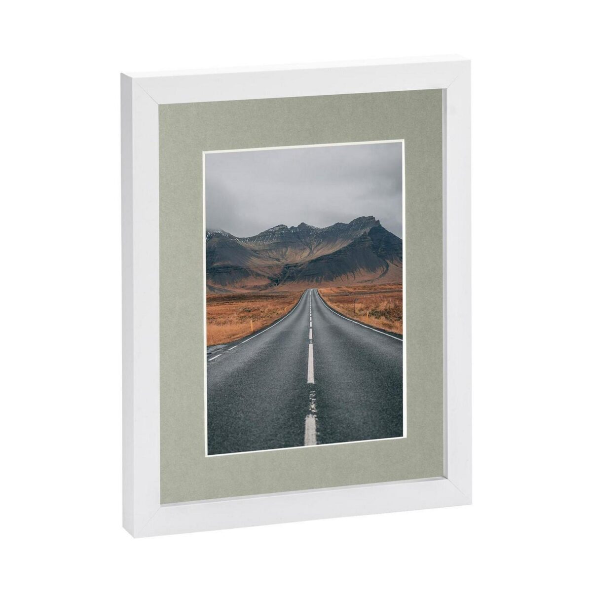 1x White 8  x 10  Photo Frame with Grey 5  x 7  Mount Picture Wall Décor - Image 1
