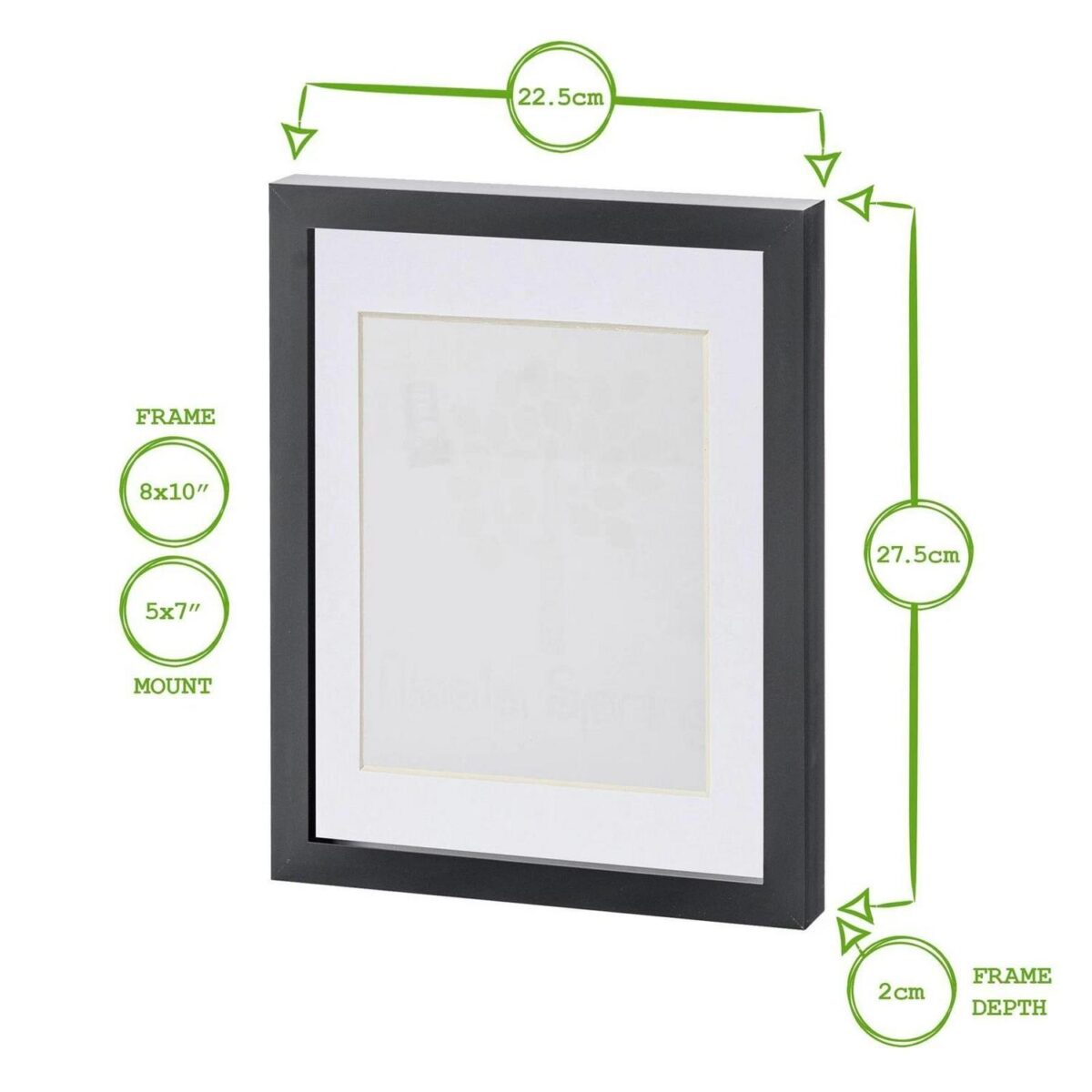 1x White 8  x 10  Photo Frame with Black 5  x 7  Mount Picture Wall Décor - Image 3
