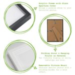 1x White 8 x 10 Photo Frame with Grey 5 x 7 Mount Picture Wall Décor - Image 2