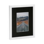 1x White 8  x 10  Photo Frame with Black 4  x 6  Mount Picture Wall Décor