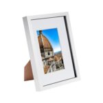 1x White A4 (8 x 12 ) 3D Shadow Box Frame with White A5 Mount Deep Display