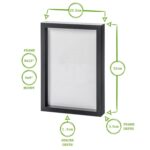 1x White A4 (8 x 12 ) 3D Shadow Box Frame with White A5 Mount Deep Display - Image 4