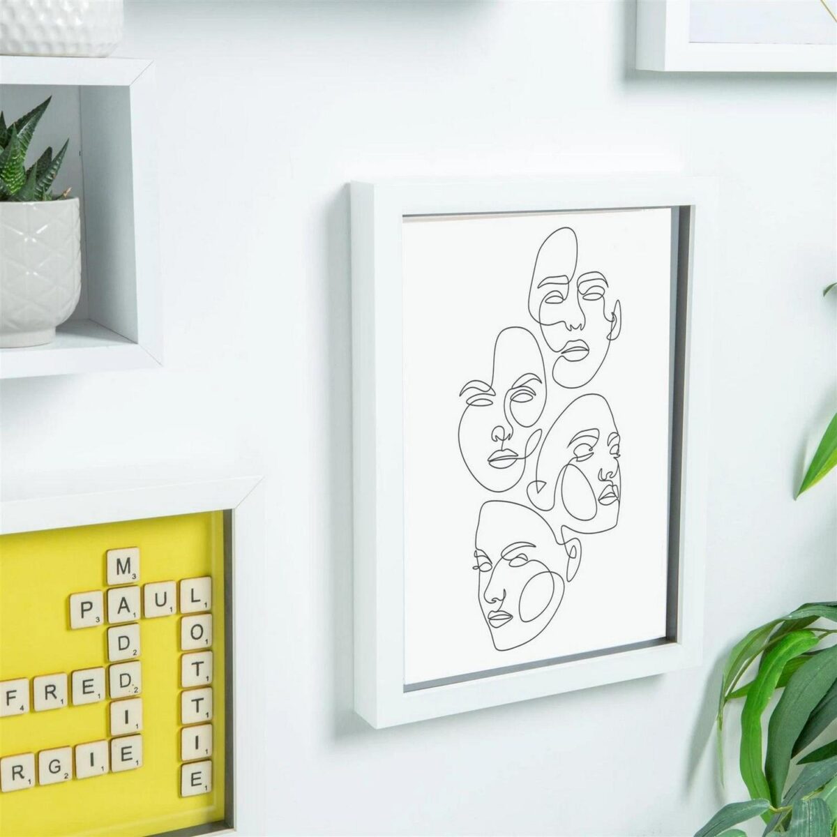 1x White A4 (8  x 12 ) 3D Shadow Box Frame with White A5 Mount Deep Display - Image 6