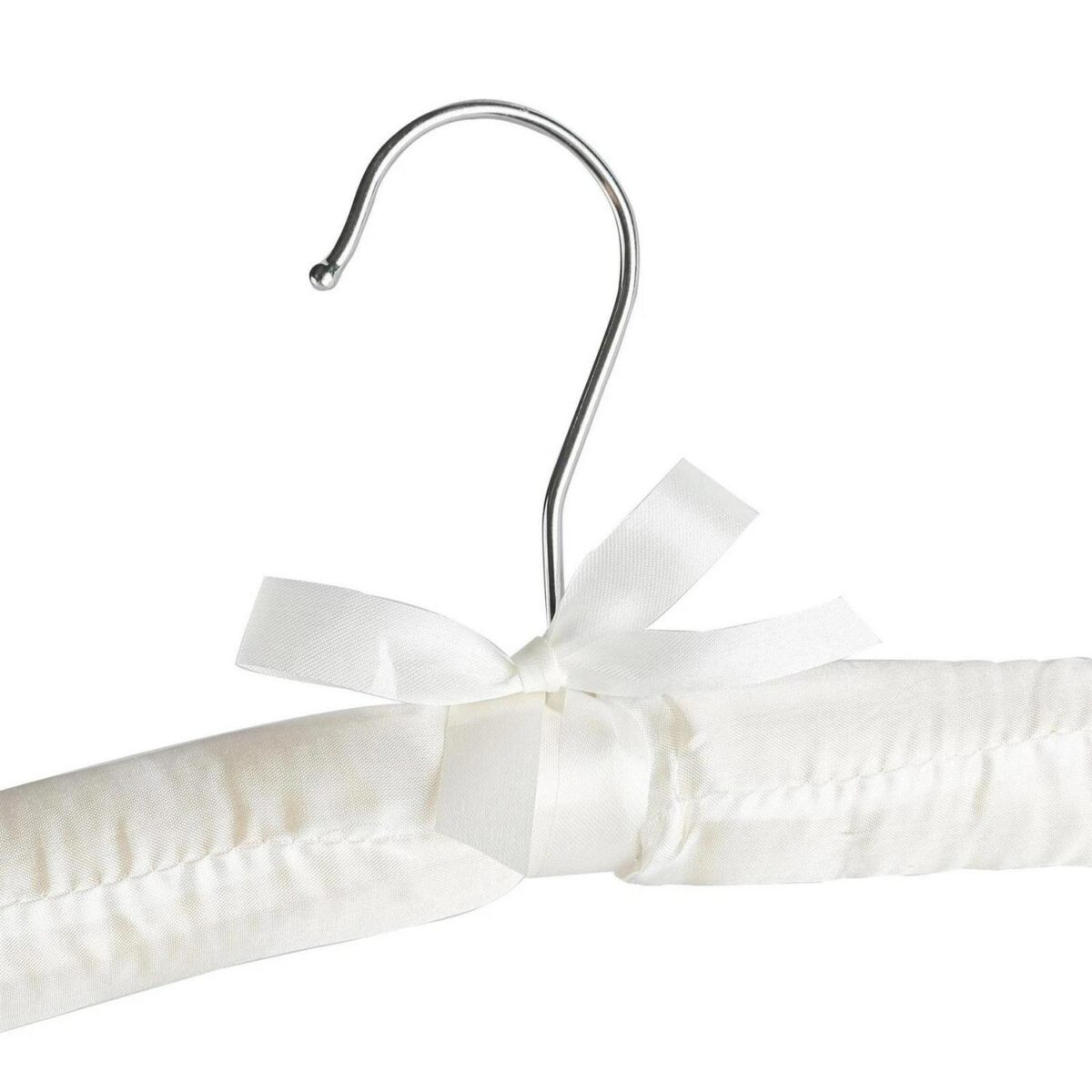 1x White Padded Satin Coat Hanger Vintage Luxury Wedding Dress Bride Hangers - Image 4