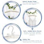 1x White Padded Satin Coat Hanger Vintage Luxury Wedding Dress Bride Hangers - Image 2