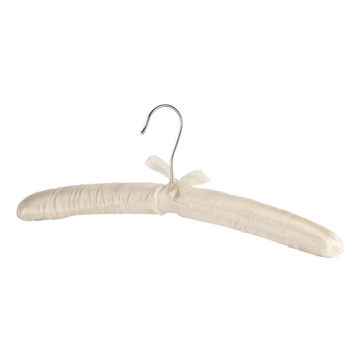 1x White Padded Satin Coat Hanger Vintage Luxury Wedding Dress Bride Hangers - Image 1
