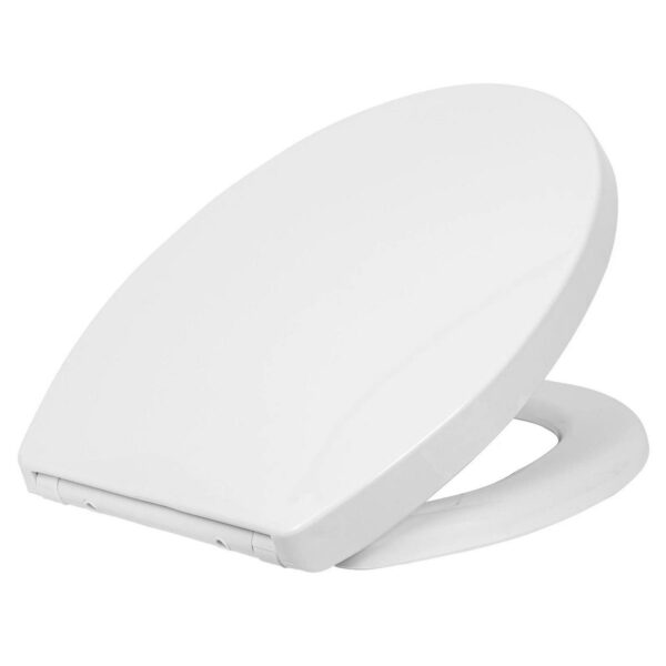 1x White Round Soft Close Toilet Seat Universal Heavy Duty Bathroom WC Seats