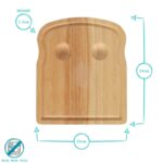 1x Wooden Breakfast Board 20cm x 24cm Kitchen Food Cutting Serving Boards - Image 3