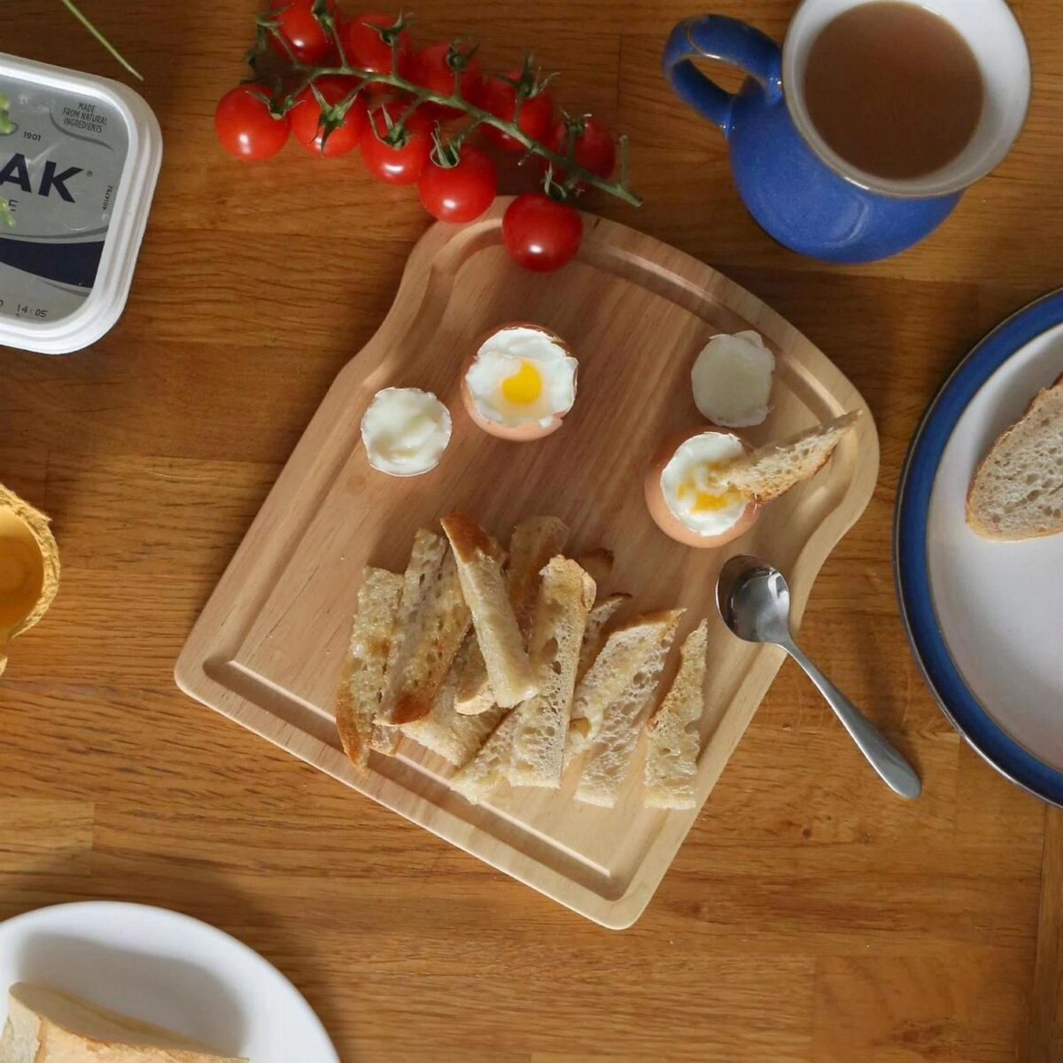 1x Wooden Breakfast Board 20cm x 24cm Kitchen Food Cutting Serving Boards - Image 7