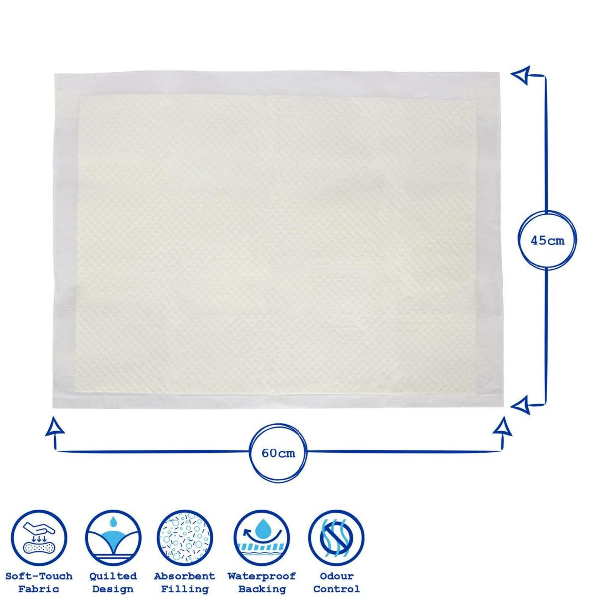 200x Medium Disposable Puppy Training Pads 45cm x 60cm Dog Pet Toilet Wee Mats - Image 5
