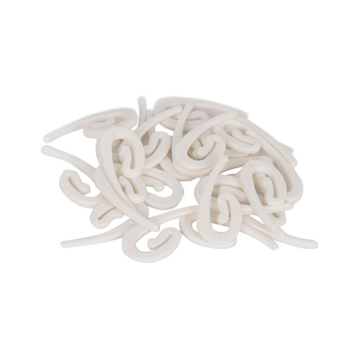 200x Plastic Curtain Hooks White Curtains Rail Track Header Hook Gliders - Image 2