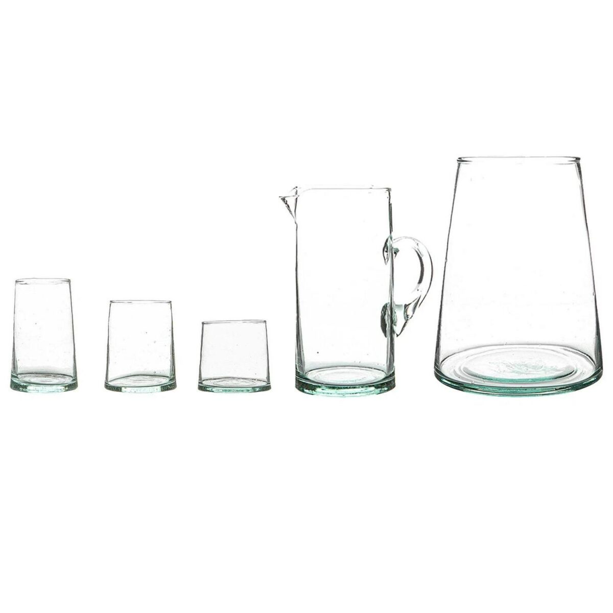 20 Piece Recycled Glassware Set Highball Glasses Whisky Drinking Tumblers Clear - Image 1