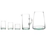 20 Piece Recycled Glassware Set Highball Glasses Whisky Drinking Tumblers Clear