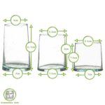 20 Piece Recycled Glassware Set Highball Glasses Whisky Drinking Tumblers Clear - Image 3
