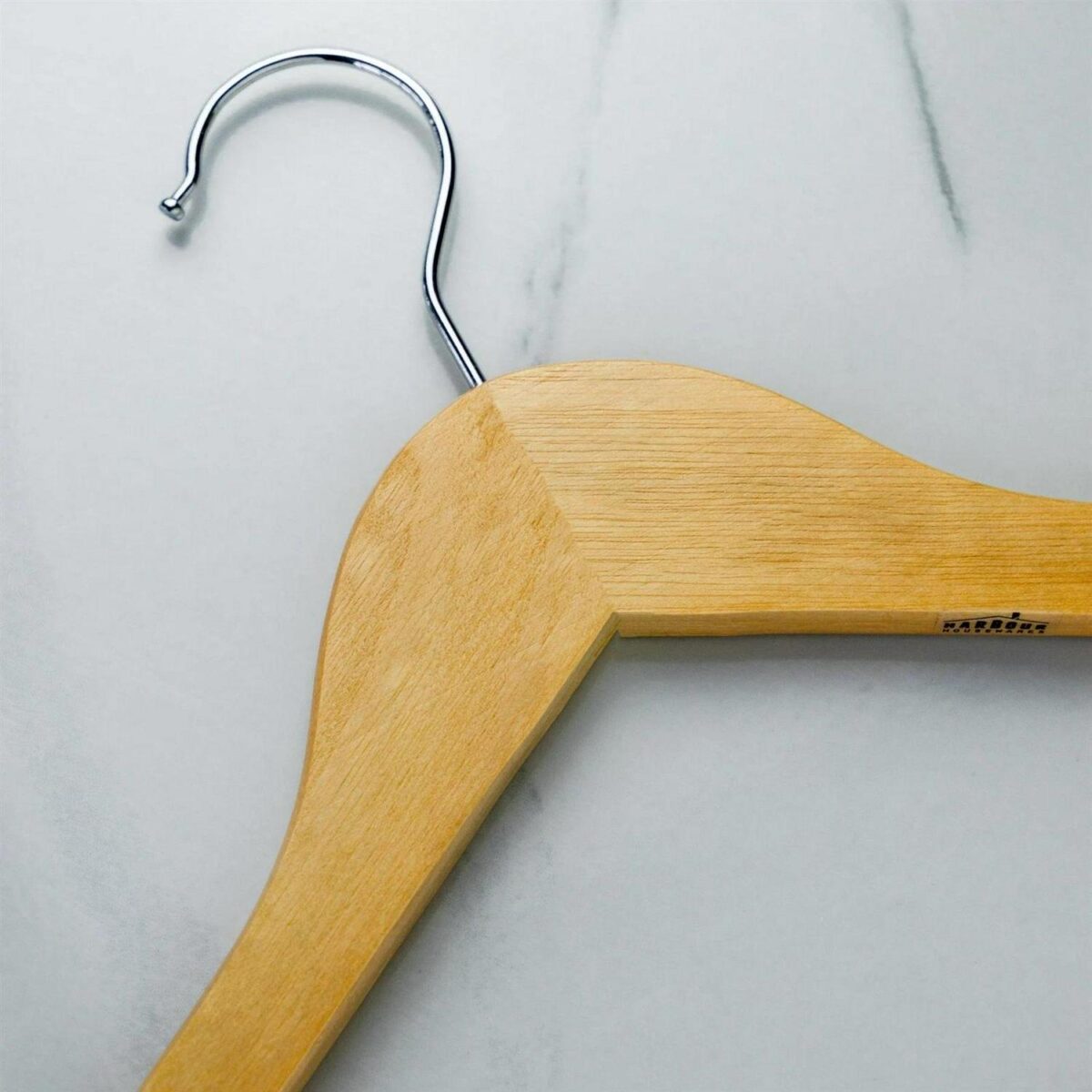 20x Brown Wooden Kid's Hangers Baby Children Coat Clothes Hanger Trouser Bar - Image 7